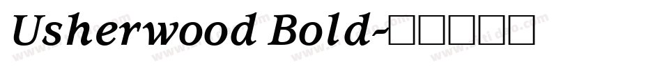 Usherwood Bold字体转换